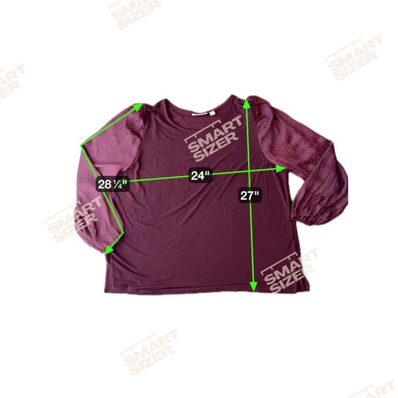 Susan‎ Graver Tunic Top Womens Size 2X Burgundy Stretch Liquid Knit Animal Print - Picture 2 of 7